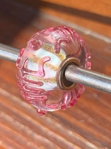 Trollbeads Event Bead Glitter Pink Longevity - Picture 1 of 3