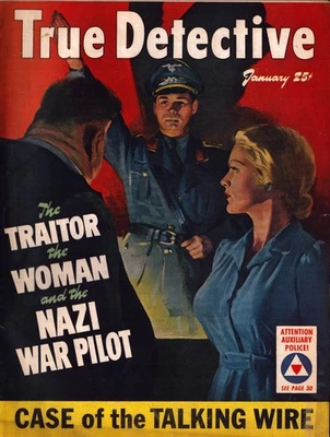 True Detective Magazine WW2 German Soldier  1943 Vol. 39 #4 Good Condition Foto 1 de 3