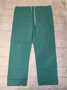 Adult Large Standard Textile Green Hospital Surgery Scrub Pants  - Picture 1 of 3