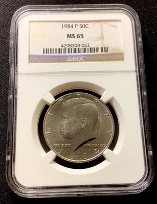 1984 P Kennedy Half Dollar NGC MS65! ENN Coins - Image 1 of 2