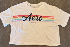 VtG Colorful Aero Sport Graphic Crop T-shirt ss crew XL - Picture 1 of 4