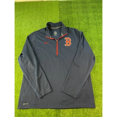 Pullover Nike Boston Red Sox MLB Dri-Fit 1/4 cremallera manga larga para hombre mediano Foto 1 de 4