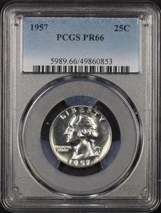 1957 Washington Quarter PCGS PR-66 - Picture 1 of 2