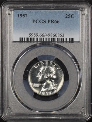 1957 Washington Quarter PCGS PR-66 - Image 1 of 2