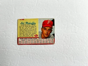 1962 Post Müsli Kunst Mahaffey #199 - Philadelphia Phillies - VINTAGE KARTE - Bild 1 von 2