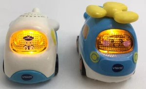 Vtech Go Go Smart Wheels Talking Light-up Toy Blue Helicopter and White Airplane - Picture 1 of 11