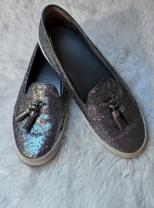 $175 Coach Silver Shoes Sz 8B - Picture 1 of 5