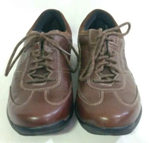 Clarks Wave Walking Shoes Women's Size 10M Brown Oxford NO INSOLES - Picture 1 of 10