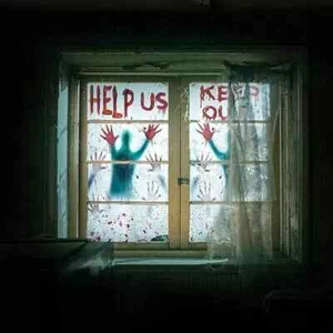 Halloween Scary Door Cover Decoration Wall Window Cover Poster Spooky Party Deco - Picture 1 of 20
