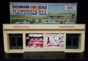 Vintage Plasticville USA Bachmann 0 Scale Drug Store 1853:179 W/Windows - Picture 1 of 8