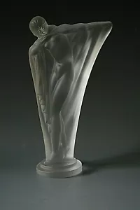 ART DECO ETLING " NUE AU BRAS TENDU " GLASFIGUR VON SEVRES CRYSTAL - Bild 1 von 5