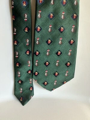 Corbata de Navidad Daniel Cremieux Nueva con Etiquetas Navidad Cachorros y Regalos Diseño Foto 1 de 4