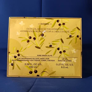 KORRES 3 IN ONE NOURISHING OIL AND LIP BALM GIFT SET  3.8 oz / .27 oz - NEW - Picture 1 of 7