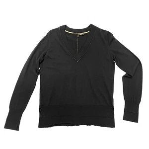 Suéter de lana con cuello en V Rag & Bone/Jean Leanna - Negro | Pequeño - Imagen 1 de 15