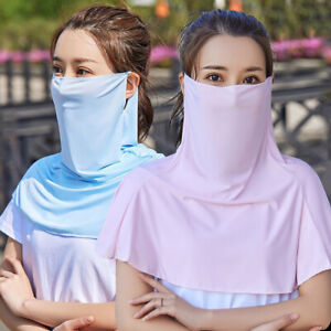Outdoor Cycling UV Protection Face Cover Neck Tube Shawls Ice Silk Sunshade Mask