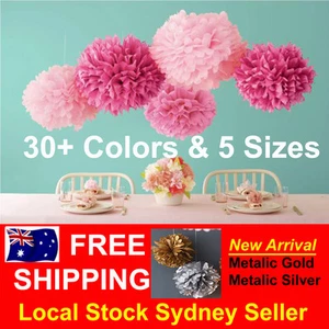 Tissue Paper Pom Poms Wedding Party Baby Living Room Decoration Home Pompoms - Picture 1 of 37