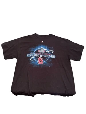 Camiseta majestuosa negra 2xl St Louis 2011 World Series Champions 2 caras Foto 1 de 2