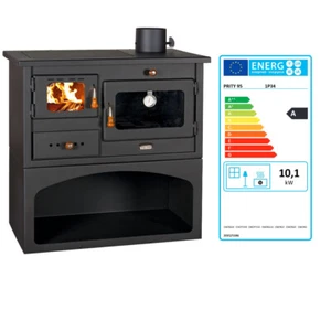 EEK A - Wood Burning Stove PRITY 1P34 10.1kW with Oven & Metal Top Fireplace - Picture 1 of 5