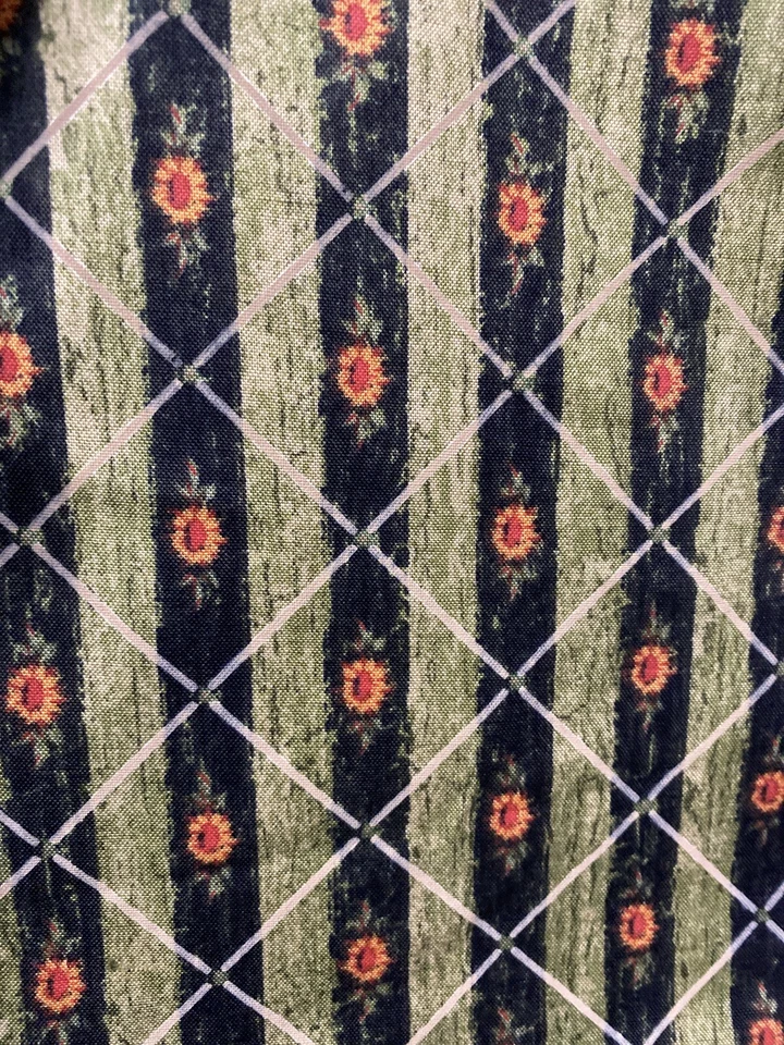 Tela Wilmington Estampados Talla N Brillo Rayas Florales POR 4 Yardas Disponibles Foto 1 de 1