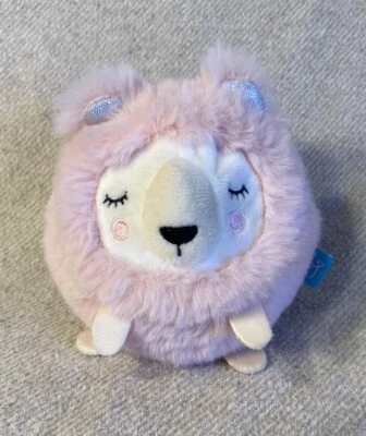 Manhattan Toy Squeezmees Growly Bear Pink Ball Plush Stuffed Animal Toy 5 Inch - Image 1 of 4