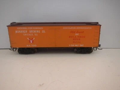 HO Built Reefer Monarch Brewing Tivoli & Bull Frog Truss Rod Metal Wheels KDs - Image 1 of 4