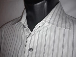 Isaia Napoli 42 16,5 Herren Baumwolle Kleid Shirt Made in Italy gestreift - Bild 1 von 10