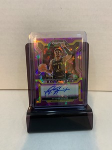 2022 Panini PRIZM Draft Picks Tyson Etienne Purple Penmanship 49/99