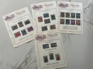 VATICAN CITY - 1949 - Complete Postage Issues - ON WHITE ACE PAGES  - used & MLH - Picture 1 of 5