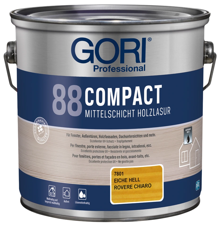 GORI 88 Compact-Lasur 5 L Eiche Hell 7801 Mittelschicht Holzlasur - Bild 1 von 1
