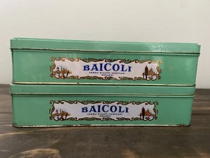 Colussi Baicoli Burro Biscotti Burro Italiano VUOTI Set di 2 latta da collezione - Foto 1 di 10