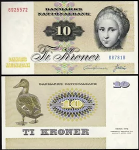 Danimarca 10 Kroner 1978, UNC, P-48h, Serie 1972 - Foto 1 di 3