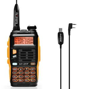 Baofeng GT-3TP Mark III Tri-Power 1/4/8W Ham Two-Way Radio + Programming Cable - Picture 1 of 8