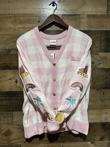 Barbie Gingham Patch Strickjacke Größe XL Hot Topic Neu mit Etikett XLarge - Bild 1 von 4