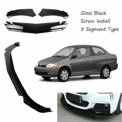 Add-on Universal Black Front Bumper Lip Spoiler Fit For Toyota ECHO 2000-2005 - Изображение 1 из 4