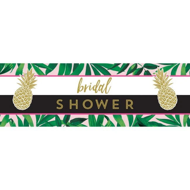 Gold Pineapple Wedding Bridal Shower Giant Banner Party Decorations - Image 1 of 1