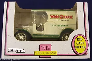 ERTL - 1912 banco cabina abierta #7550-10EO - escala 1/25 Winn Dixie - Imagen 1 de 1