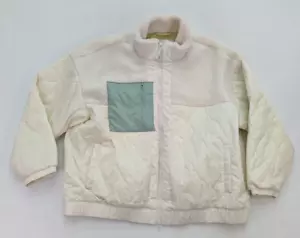 Universal Thread Women's Jacket Size 2X Cream White Quilted Sherpa Full Zip NEW - Picture 1 of 14