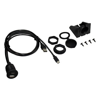 Car Mount USB+Type C Male to Female Extension Cable Charging Data Audio Video - Image 1 of 2