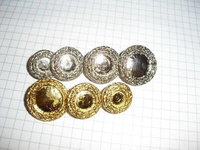 Trachten-Knöpfe Metall gold und silber 16, 18, 20 und 24mm Restposten!!! - Bild 1 von 2