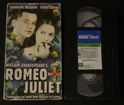 William Shakespeare’s Romeo & Juliet VHS Tape Leonardo DiCaprio, Claire Danes ￼ Foto 1 de 4