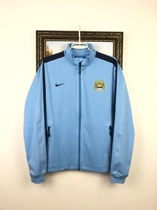 Manchester City Nike Football Jacket Soccer Blue Track Top Rare Hype Size M - Picture 1 of 17