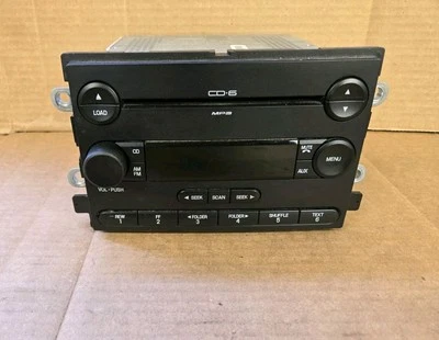 Ford Five Hundred Mercury AM FM 2006-2007 6 CD radio con entrada auxiliar 6G1T-18C815-BC Foto 1 de 4