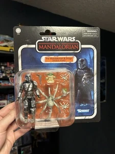 Hasbro Star Wars Vintage Collection The Mandalorian And Grogu 3.75” Figures - Picture 1 of 2