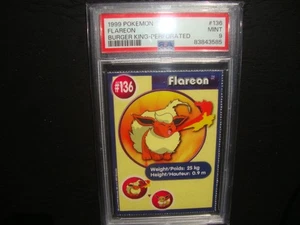 1999 Burger King Pokemon Flareon Perforated card # 136 Psa 9 Mint NO TRIVIA - Picture 1 of 1