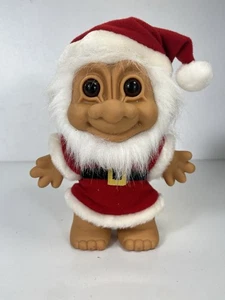 Vintage Weihnachten Russ Troll 8" Puppe Urlaub Weihnachtsmann roter Anzug weißer Bart - Bild 1 von 4