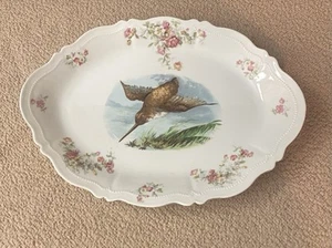 Royal China Serving Platter 15” By 11” Game Bird and Floral No Chips or Cracks - Picture 1 of 5