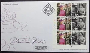 GB 2012 Diamond Jubilee 6x77p + Cylinder Number Margin on First Day Cover - Bild 1 von 2