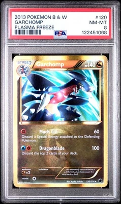 [PSA 8] Garchomp 120/116 Plasma Freeze Secret Rare Shiny Holo English POKEMON - Image 1 of 2