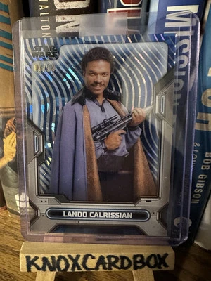 2023 Topps Star Wars High Tek #7 Lando Calrissian Wave Pattern Blue 6/50 - Image 1 of 2