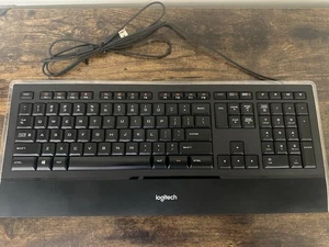Logitech Illuminated Keyboard Wired USB K740 Y-UY95 Tested And Working - Picture 1 of 4